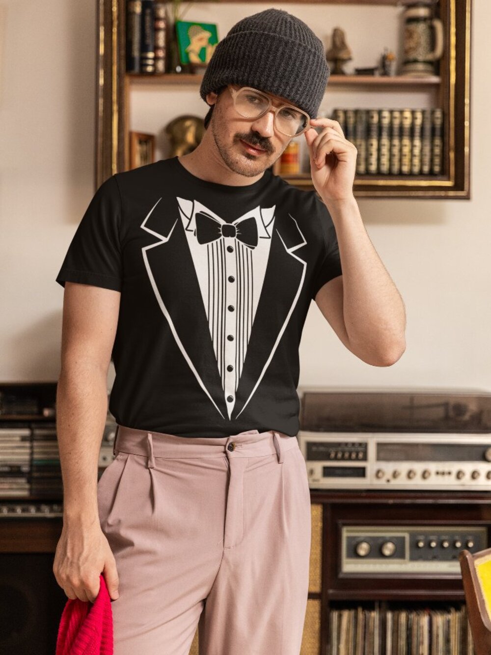 Men’s Tuxedo Graphic T-Shirt Regular Fit - Picture 2 of 4